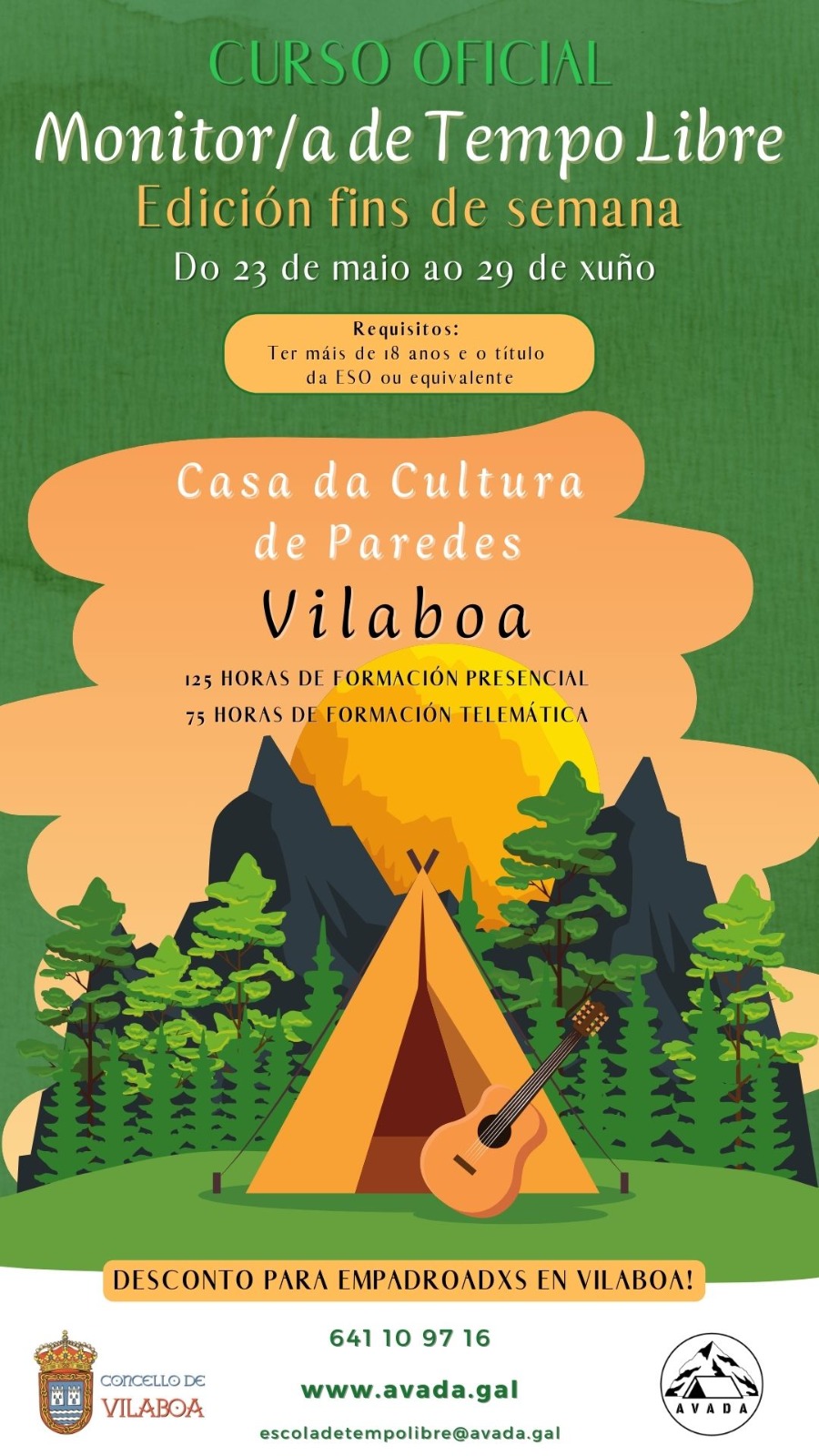 Curso oficial de Monitor/a de Tempo Libre en Vilaboa